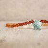 Pulsera Cornalinas con estrella de Amazonita