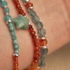 Pulsera Cornalinas con estrella de Amazonita - Imagen 2