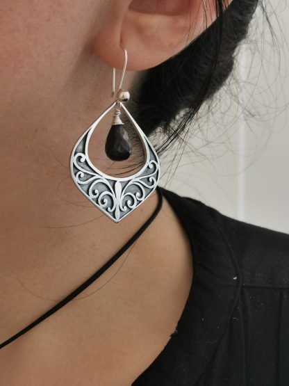 Aros Art Nouveau con Zafiros *a pedido* - Imagen 2