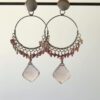 Aros Gypsy Zafiro Cuarzo rosa