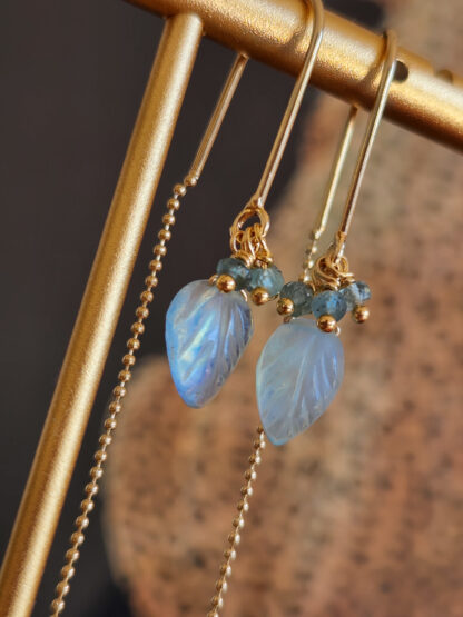 Aros Cadena Doré Aguamarinas